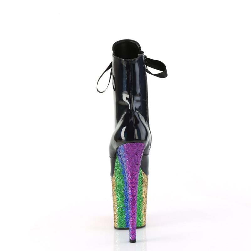 Pleaser Flamingo-1020HG Laarzen Dames Zwart Gekleurd | BELGIE BEXFNIKR