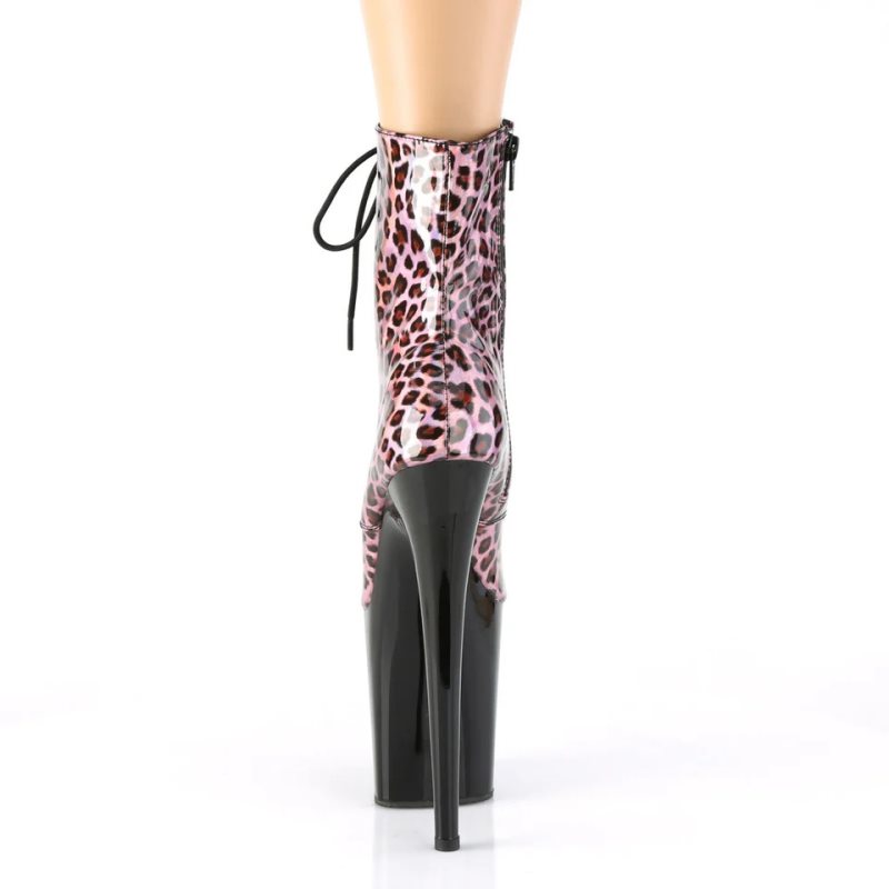 Pleaser Flamingo-1020LP Laarzen Dames Roze Zwart | BELGIE BEPUAIHL