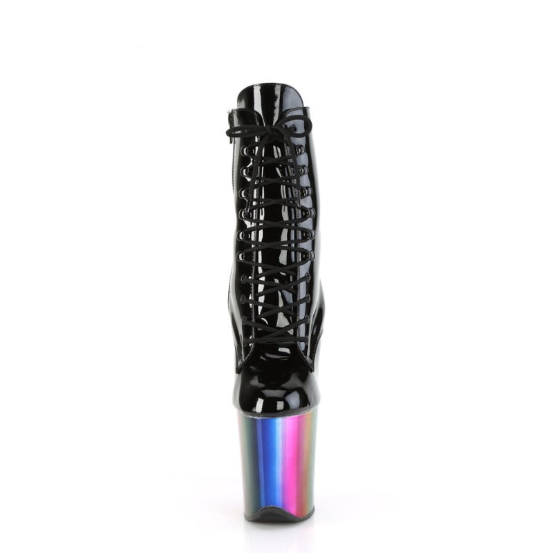 Pleaser Flamingo-1020RC Laarzen Dames Zwart Gekleurd | BELGIE BEXNLTPZ