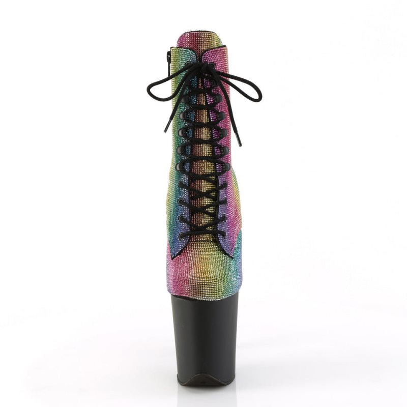 Pleaser Flamingo-1020RS Laarzen Dames Gekleurd Zwart | BELGIE BENVKDZU