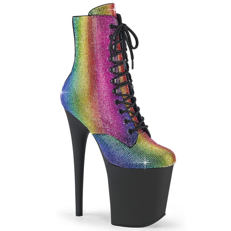 Pleaser Flamingo-1020RS Laarzen Dames Gekleurd Zwart | BELGIE BENVKDZU