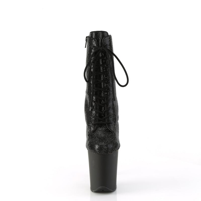 Pleaser Flamingo-1020RS Laarzen Dames Zwart | BELGIE BEUDSQYJ