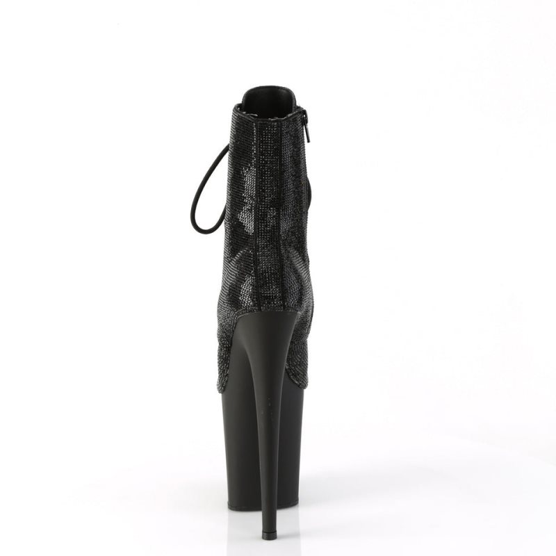 Pleaser Flamingo-1020RS Laarzen Dames Zwart | BELGIE BEUDSQYJ