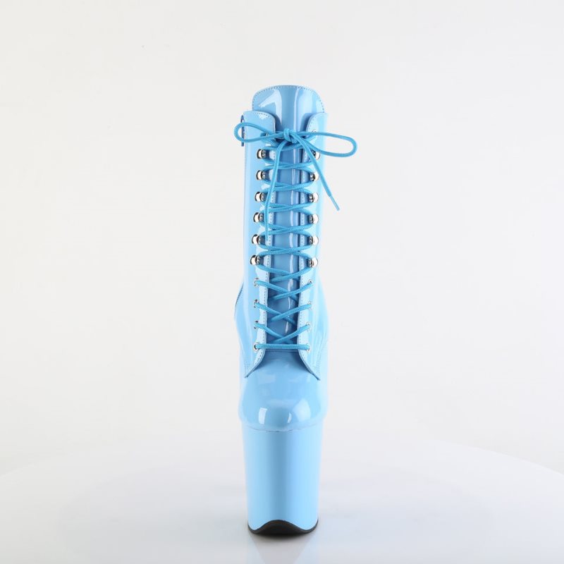 Pleaser Flamingo-1020 Laarzen Dames Blauw | BELGIE BEQHRXKO