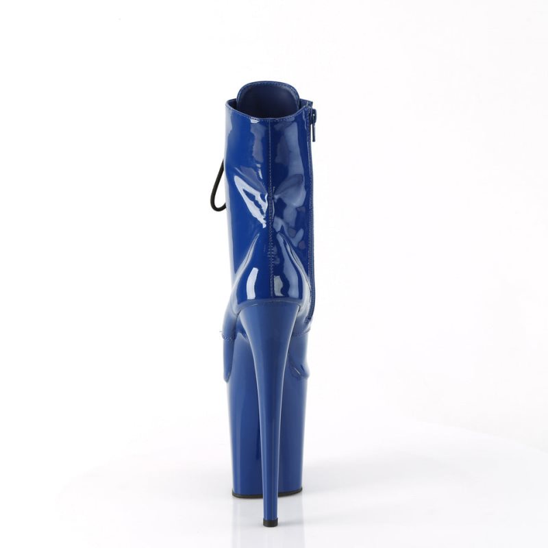 Pleaser Flamingo-1020 Laarzen Dames Blauw | BELGIE BEONMZAD