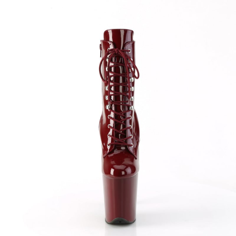 Pleaser Flamingo-1020 Laarzen Dames Bordeaux | BELGIE BEGOPJFT