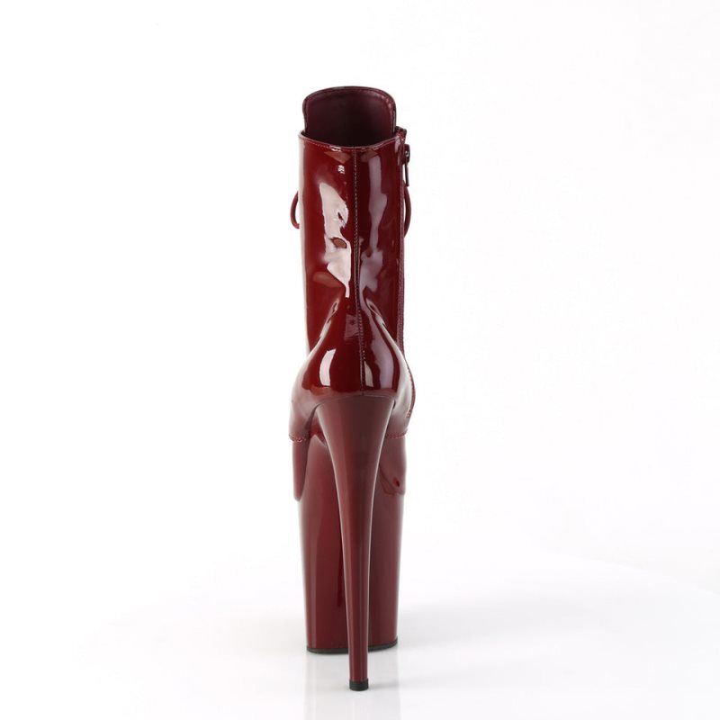 Pleaser Flamingo-1020 Laarzen Dames Bordeaux | BELGIE BEGOPJFT