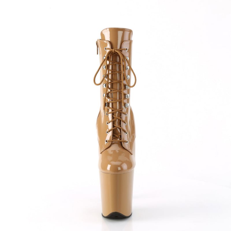 Pleaser Flamingo-1020 Laarzen Dames Bruin | BELGIE BEZPLXSV