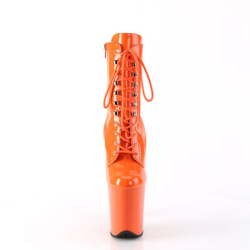 Pleaser Flamingo-1020 Laarzen Dames Oranje | BELGIE BEUCOWYL