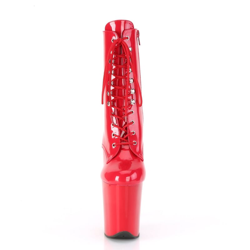 Pleaser Flamingo-1020 Laarzen Dames Rood | BELGIE BEEVPFJK