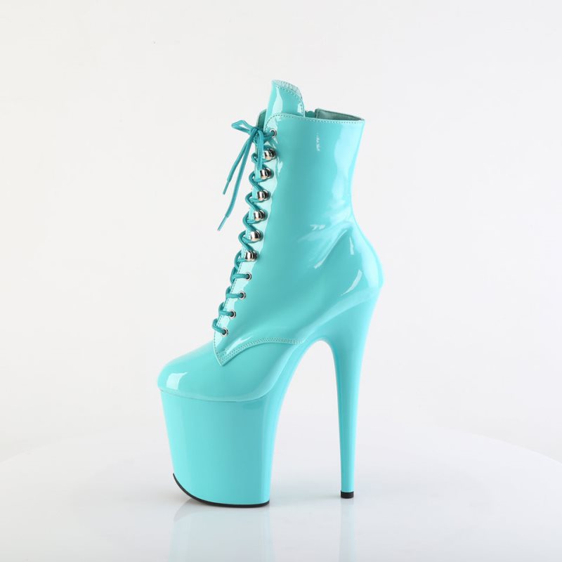 Pleaser Flamingo-1020 Laarzen Dames Turquoise | BELGIE BEIZOPHY
