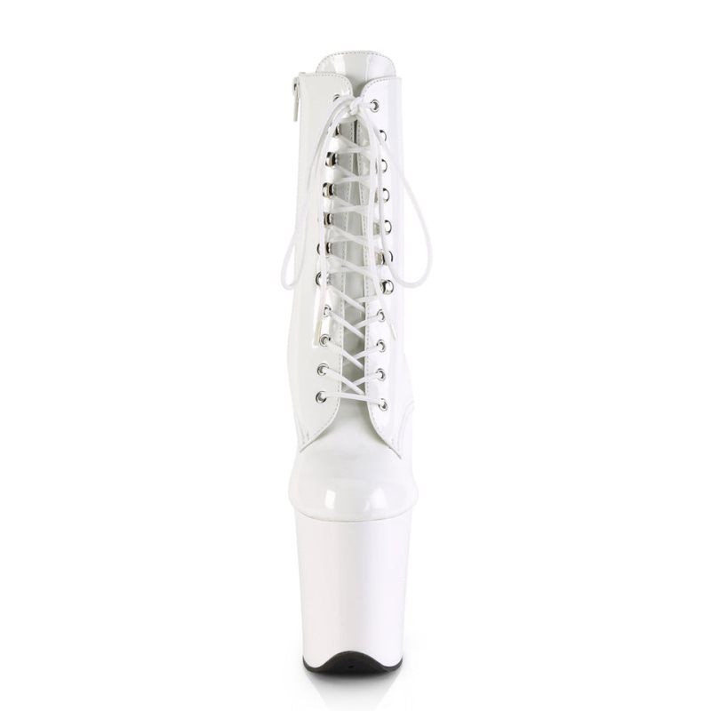 Pleaser Flamingo-1020 Laarzen Dames Wit | BELGIE BEDVZOGR