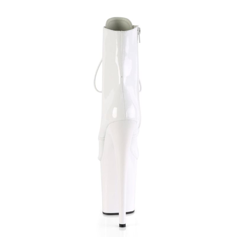 Pleaser Flamingo-1020 Laarzen Dames Wit | BELGIE BEDVZOGR