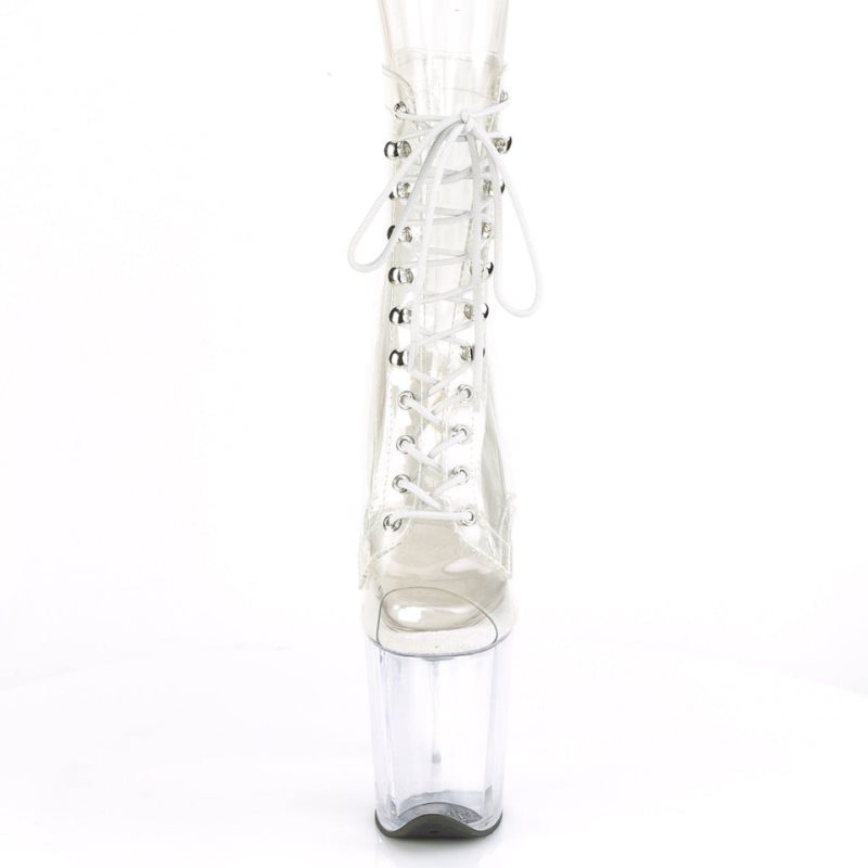 Pleaser Flamingo-1021C Laarzen Dames Clear | BELGIE BETUCHKX