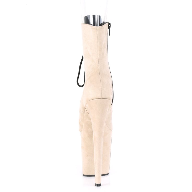 Pleaser Flamingo-1021FS Laarzen Dames Beige | BELGIE BEUTVGPX