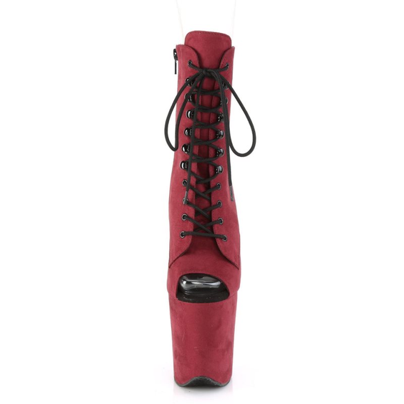 Pleaser Flamingo-1021FS Laarzen Dames Bordeaux | BELGIE BEVRONYE