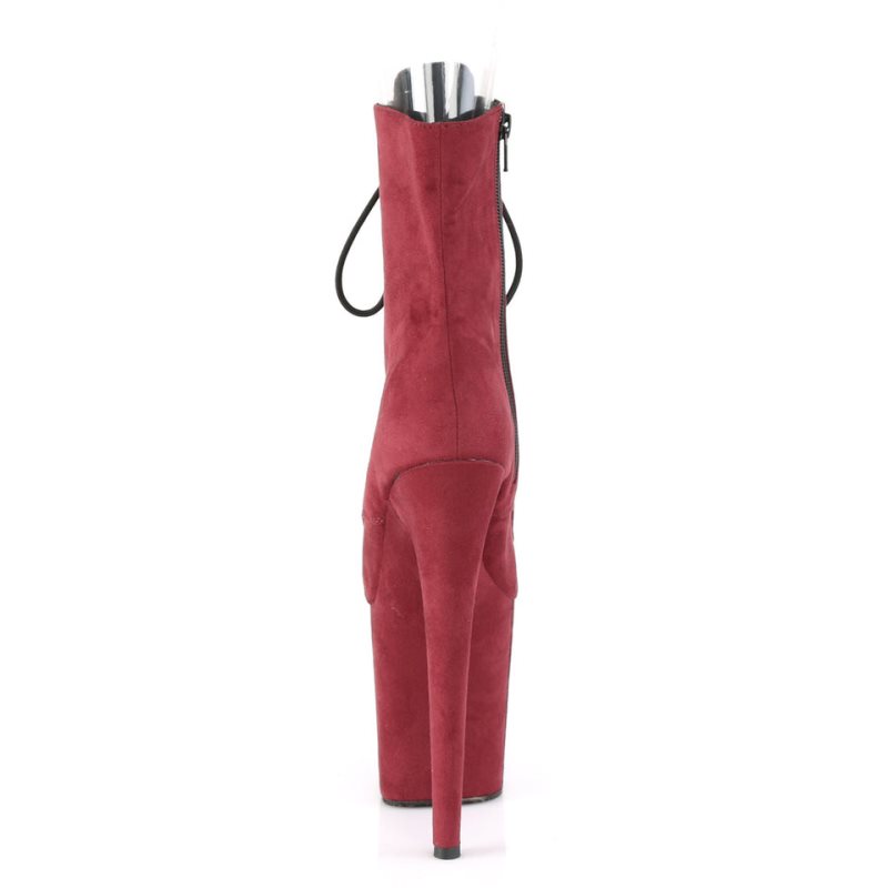 Pleaser Flamingo-1021FS Laarzen Dames Bordeaux | BELGIE BEVRONYE