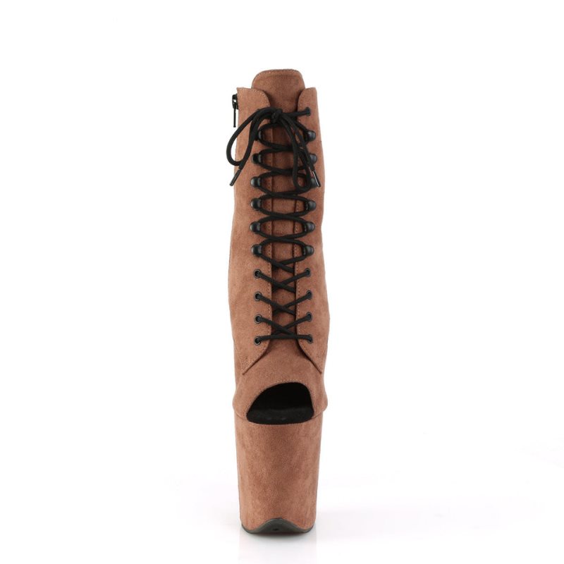 Pleaser Flamingo-1021FS Laarzen Dames Bruin | BELGIE BEFQHZBV