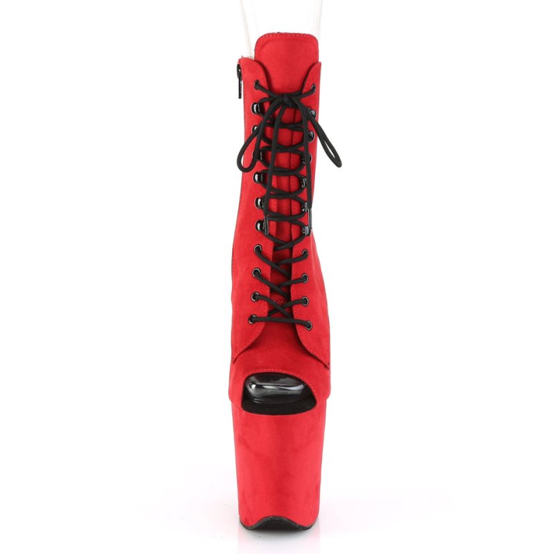 Pleaser Flamingo-1021FS Laarzen Dames Rood | BELGIE BELUZYVF
