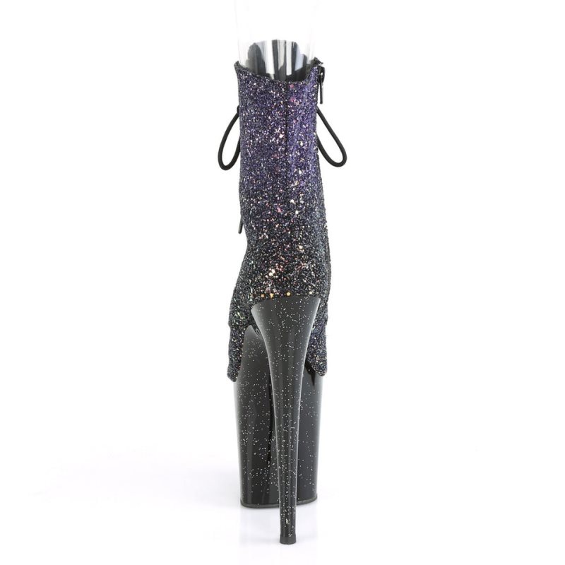 Pleaser Flamingo-1021OMBG Laarzen Dames Paars Zwart | BELGIE BEMXGLYS