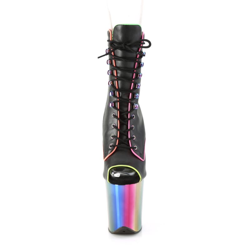 Pleaser Flamingo-1021RC-02 Laarzen Dames Zwart Gekleurd | BELGIE BECKBNJR