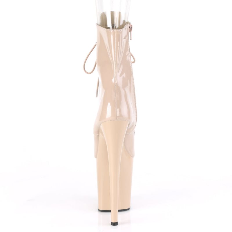 Pleaser Flamingo-1021 Laarzen Dames Beige | BELGIE BEYAOSVP