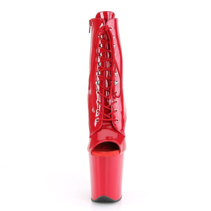 Pleaser Flamingo-1021 Laarzen Dames Rood | BELGIE BECJEURM