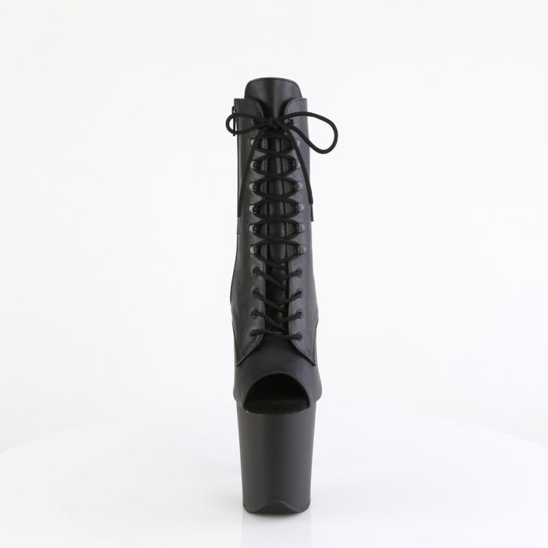 Pleaser Flamingo-1021 Vegan Leather Laarzen Dames Zwart | BELGIE BESCWJEQ