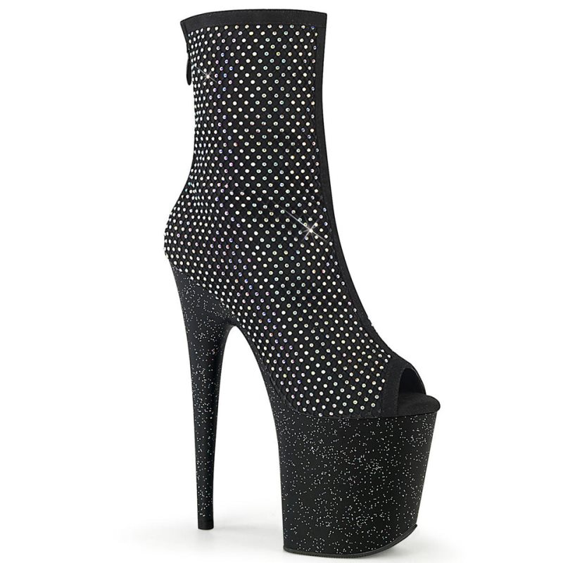 Pleaser Flamingo-1031GM Laarzen Dames Zwart | BELGIE BECOTEBX