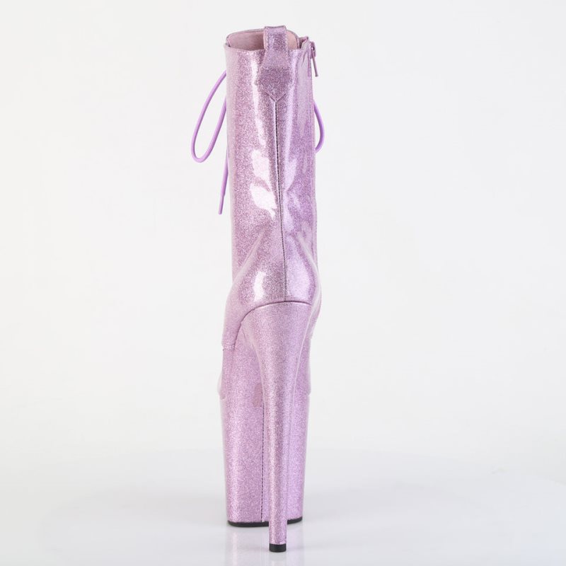 Pleaser Flamingo-1040GP Glitter Laarzen Dames Paars | BELGIE BEXCTNSJ