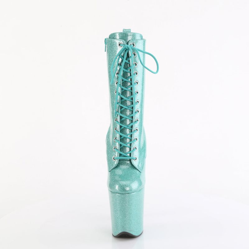 Pleaser Flamingo-1040GP Laarzen Dames Blauw | BELGIE BEACUVMQ