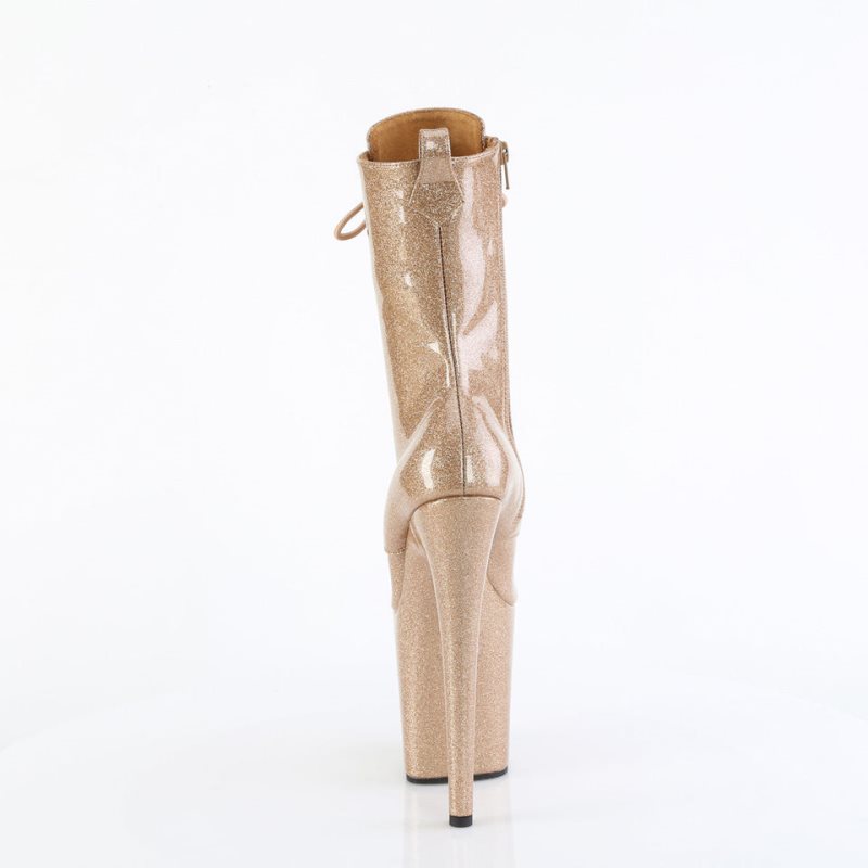 Pleaser Flamingo-1040GP Laarzen Dames Goud | BELGIE BEIGFZCM