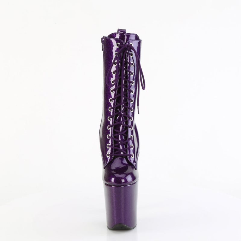 Pleaser Flamingo-1040GP Laarzen Dames Paars | BELGIE BEBUNCOH