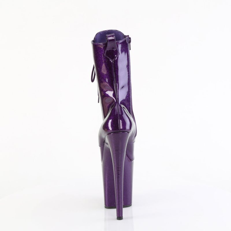 Pleaser Flamingo-1040GP Laarzen Dames Paars | BELGIE BEBUNCOH