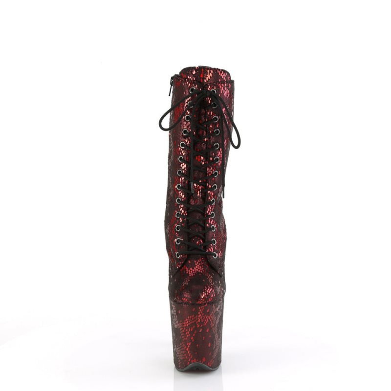 Pleaser Flamingo-1040SPF Laarzen Dames Rood | BELGIE BETUDNYA