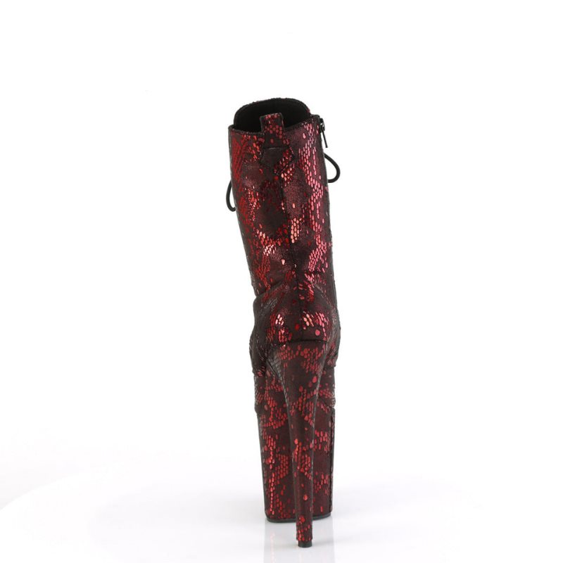 Pleaser Flamingo-1040SPF Laarzen Dames Rood | BELGIE BETUDNYA
