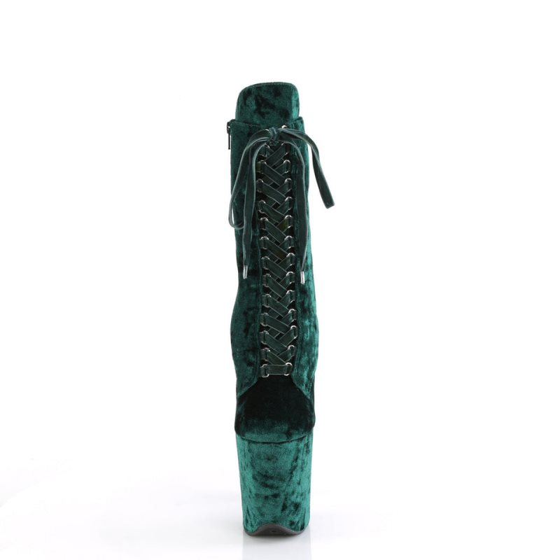 Pleaser Flamingo-1045VEL Laarzen Dames Groen | BELGIE BEKITOLA