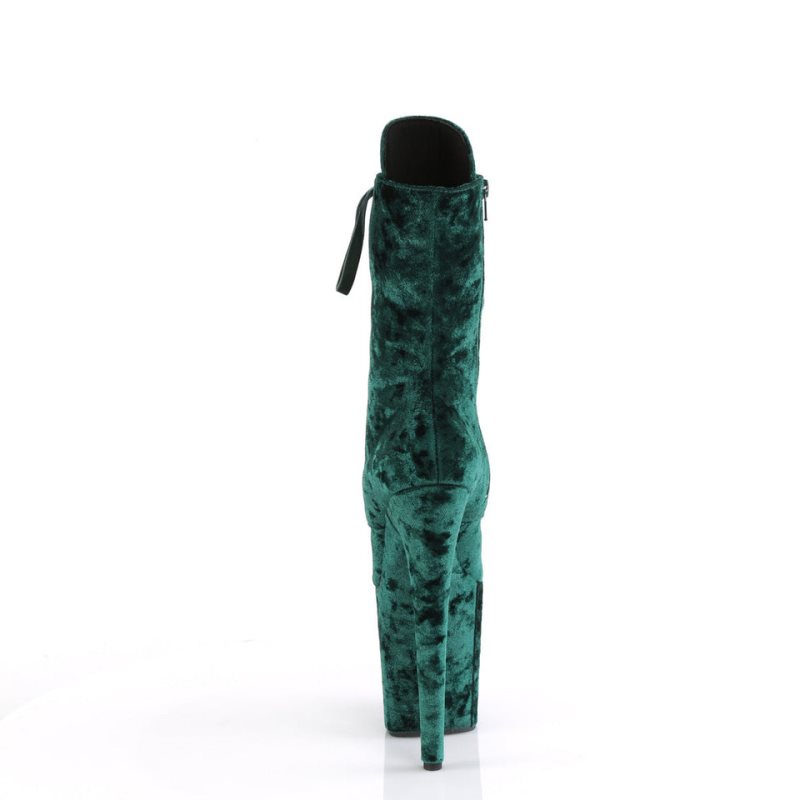 Pleaser Flamingo-1045VEL Laarzen Dames Groen | BELGIE BEKITOLA