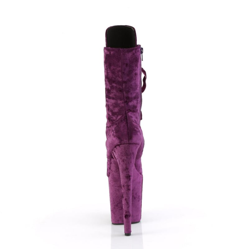 Pleaser Flamingo-1045VEL Laarzen Dames Paars | BELGIE BEMUPKTR