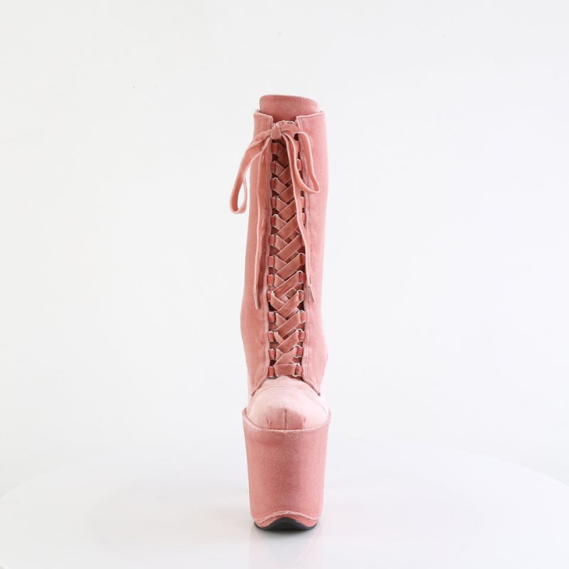 Pleaser Flamingo-1045VEL Laarzen Dames Roze | BELGIE BEWRBJCV
