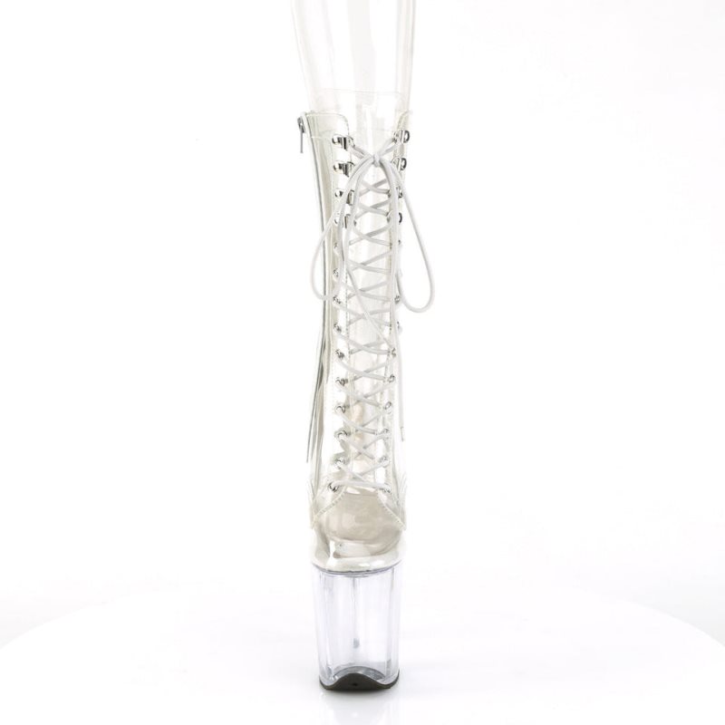 Pleaser Flamingo-1050C Laarzen Dames Clear | BELGIE BEXQMBFS