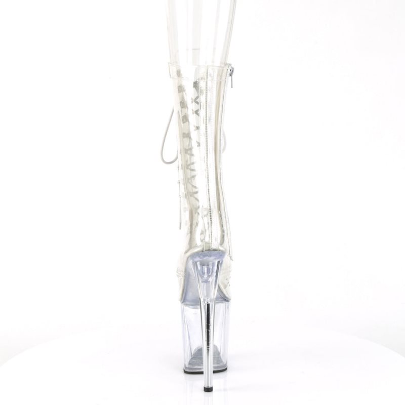 Pleaser Flamingo-1050C Laarzen Dames Clear | BELGIE BEXQMBFS