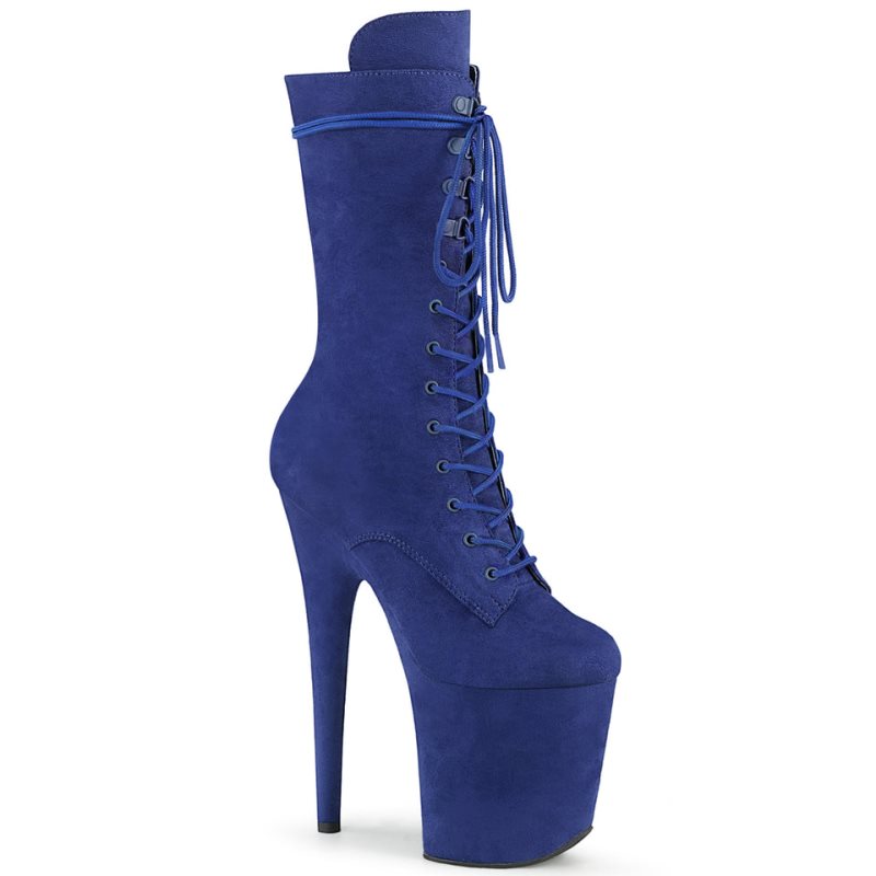 Pleaser Flamingo-1050FS Laarzen Dames Blauw | BELGIE BEHNGRIS