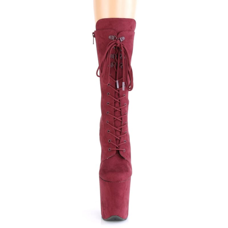 Pleaser Flamingo-1050FS Laarzen Dames Bordeaux | BELGIE BEUMLDZX