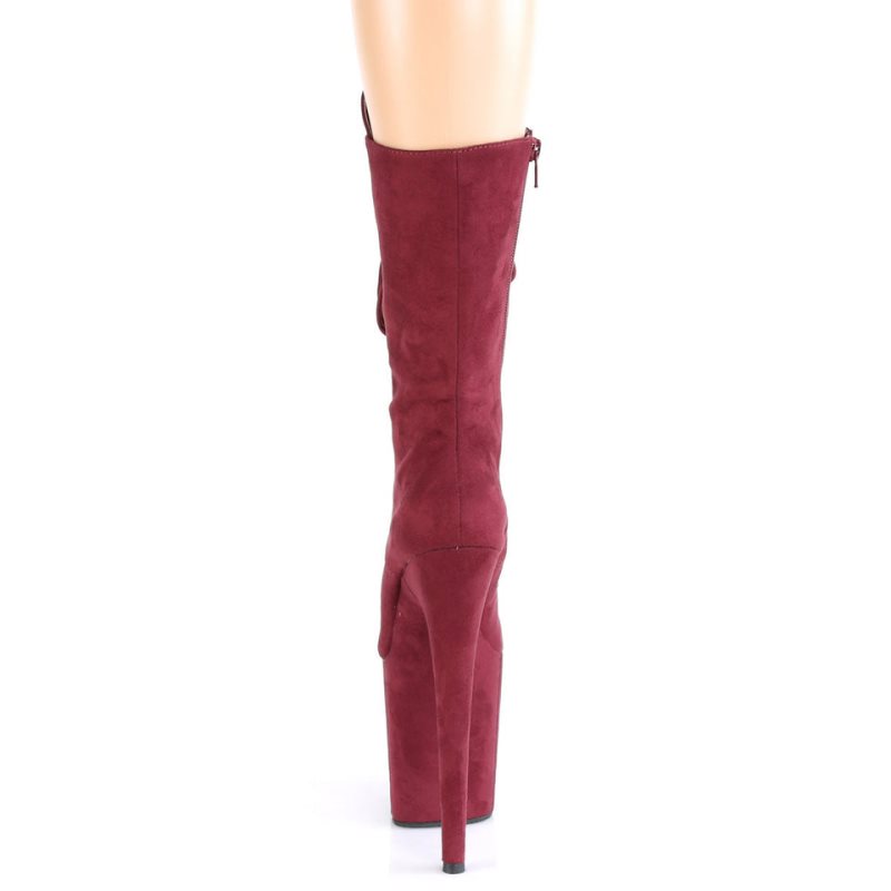 Pleaser Flamingo-1050FS Laarzen Dames Bordeaux | BELGIE BEUMLDZX