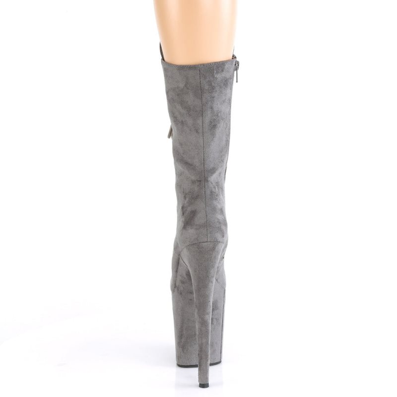 Pleaser Flamingo-1050FS Laarzen Dames Grijs | BELGIE BEJFBMSP