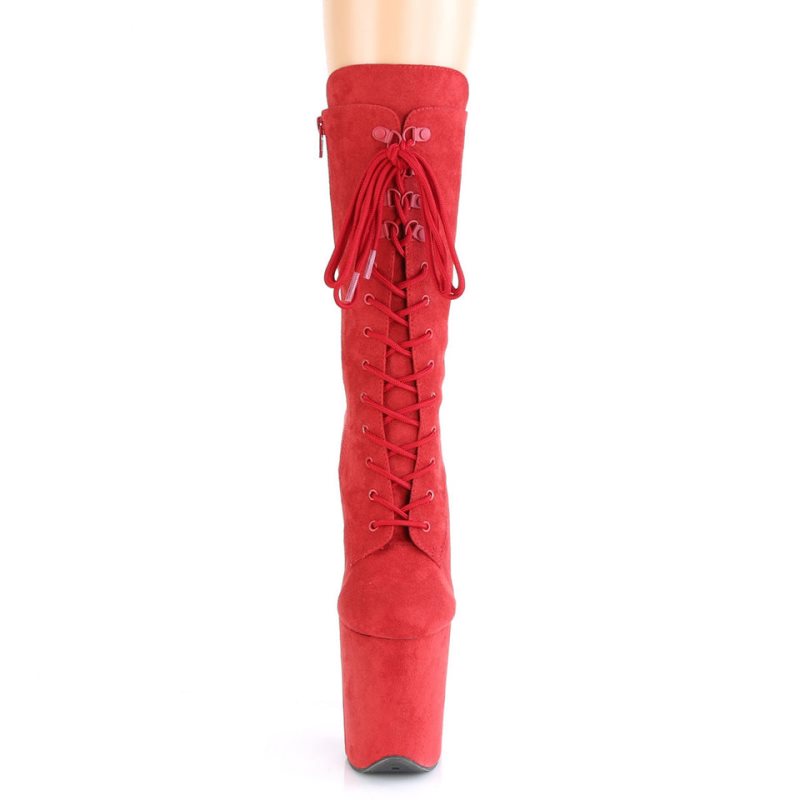 Pleaser Flamingo-1050FS Laarzen Dames Rood | BELGIE BEEFINKY