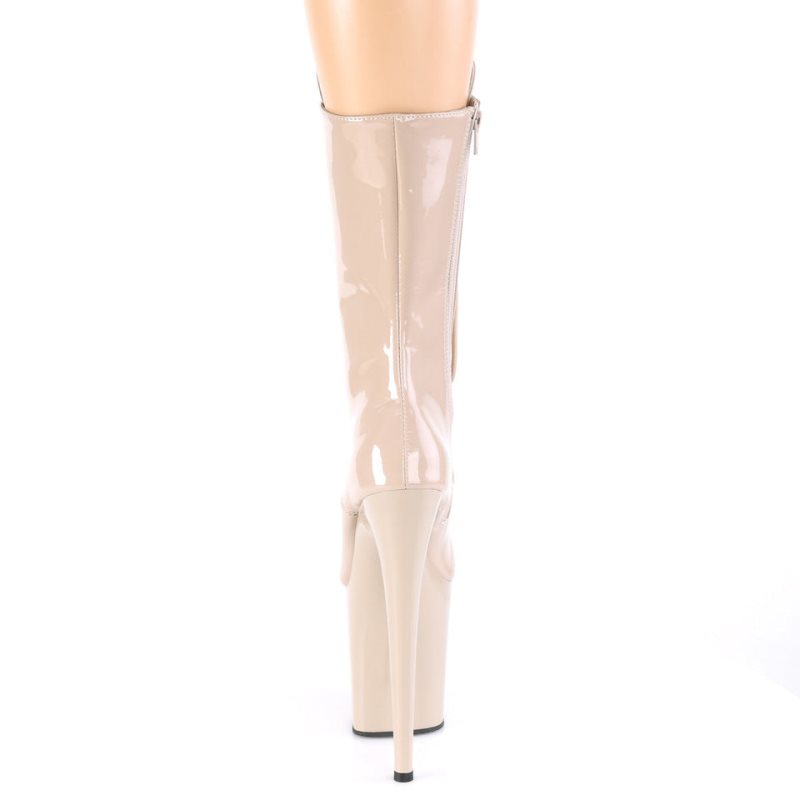 Pleaser Flamingo-1050 Laarzen Dames Beige | BELGIE BEBRDSWV