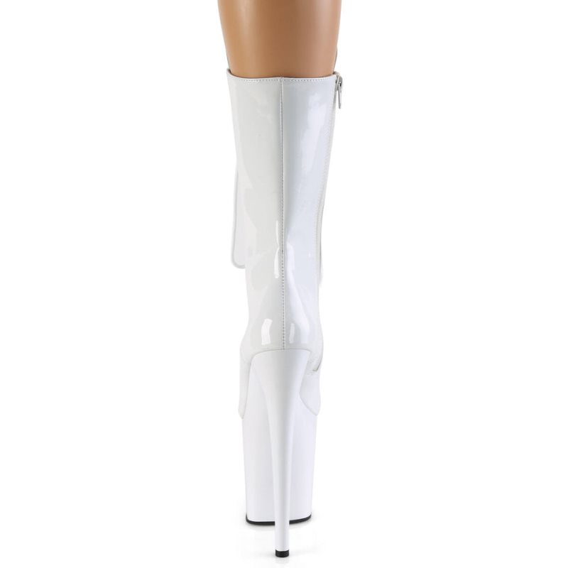 Pleaser Flamingo-1050 Laarzen Dames Wit | BELGIE BEEBYIMH