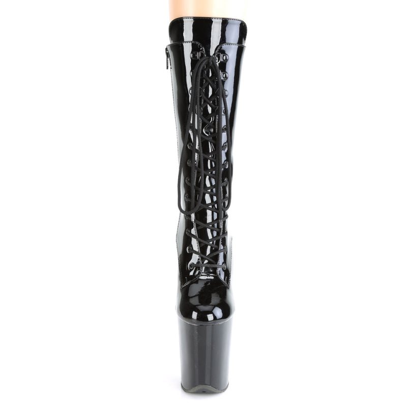Pleaser Flamingo-1050 Laarzen Dames Zwart | BELGIE BEBHOCRQ